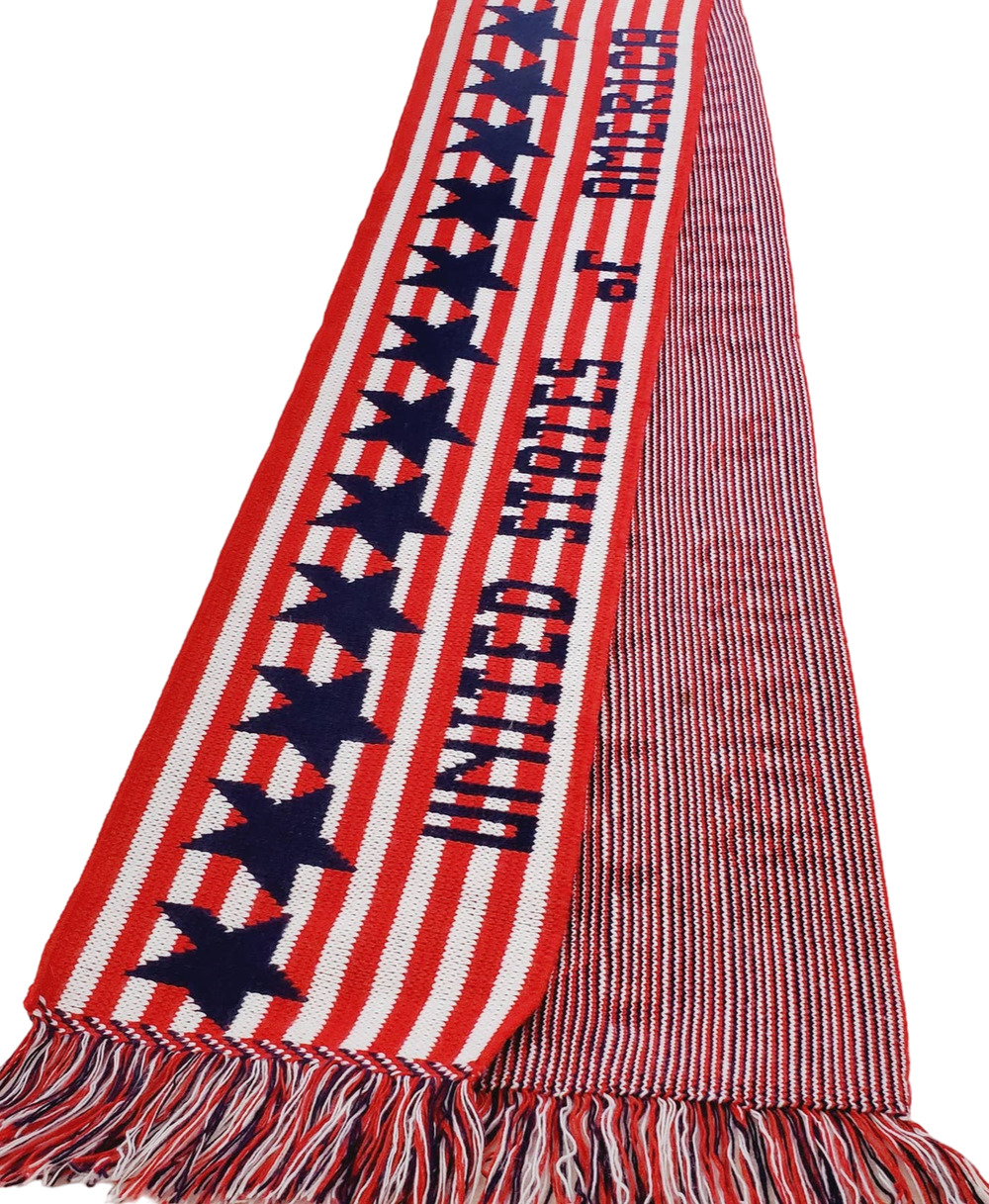 Knitmakers USA Scarf Adult's United States Of America Red/White/Blue Stars Retro